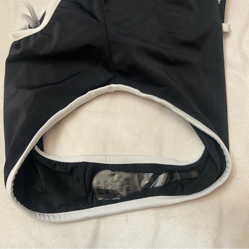 Frankie's Bikinis Black and White One Piece - Picture 5 of 7